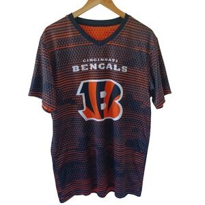 Cincinnati Bengals‎ NFL Flag Football Jersey Reversible Orange Black Mens Large